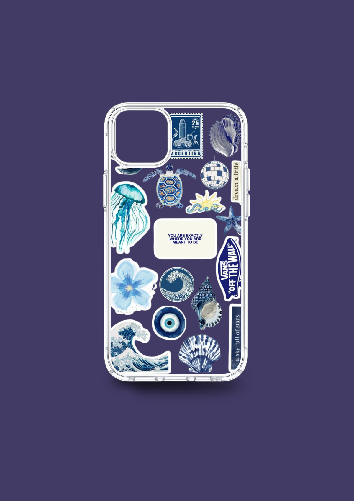 Ocean Diary – Summer Sticker Case 🌊🐚 | Insert Only Design