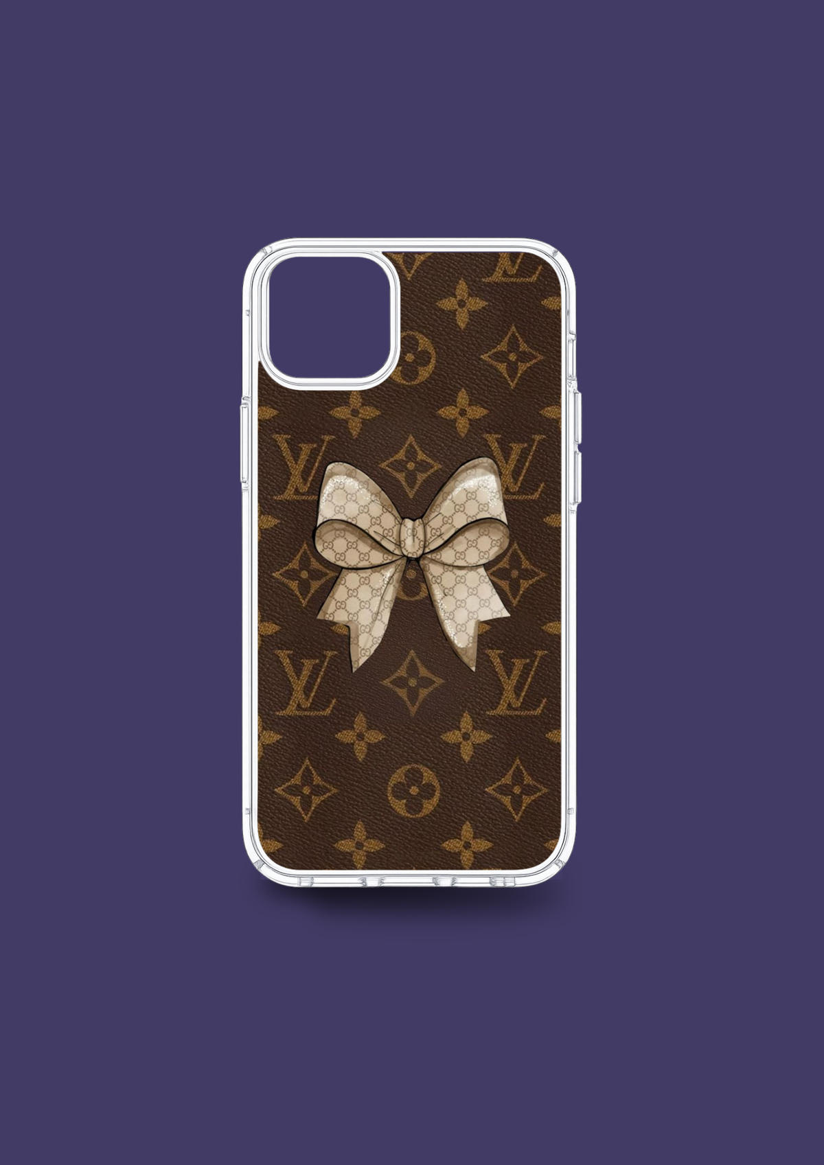 Velvet Monogram Bow - Insert Only Design