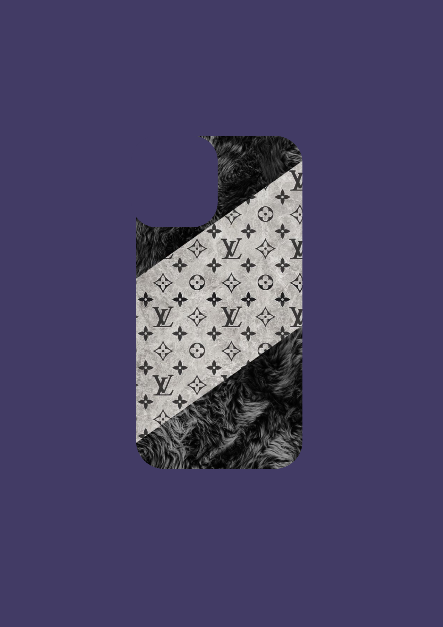 Noir Monogram Luxe – Quiet Luxury Case - Insert Only Design