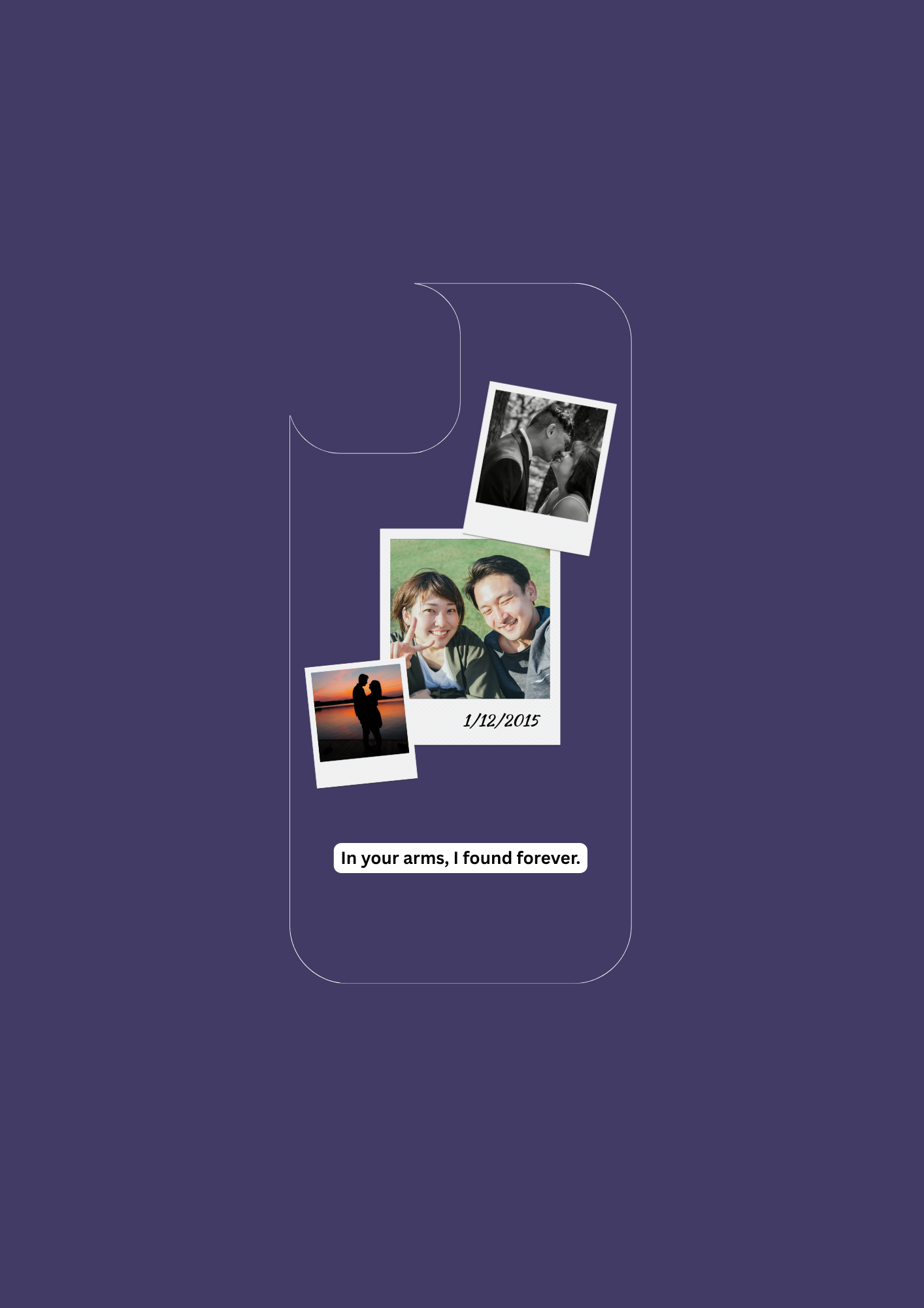 Forever Frame – Custom Couple Photo Case - Insert Only Design