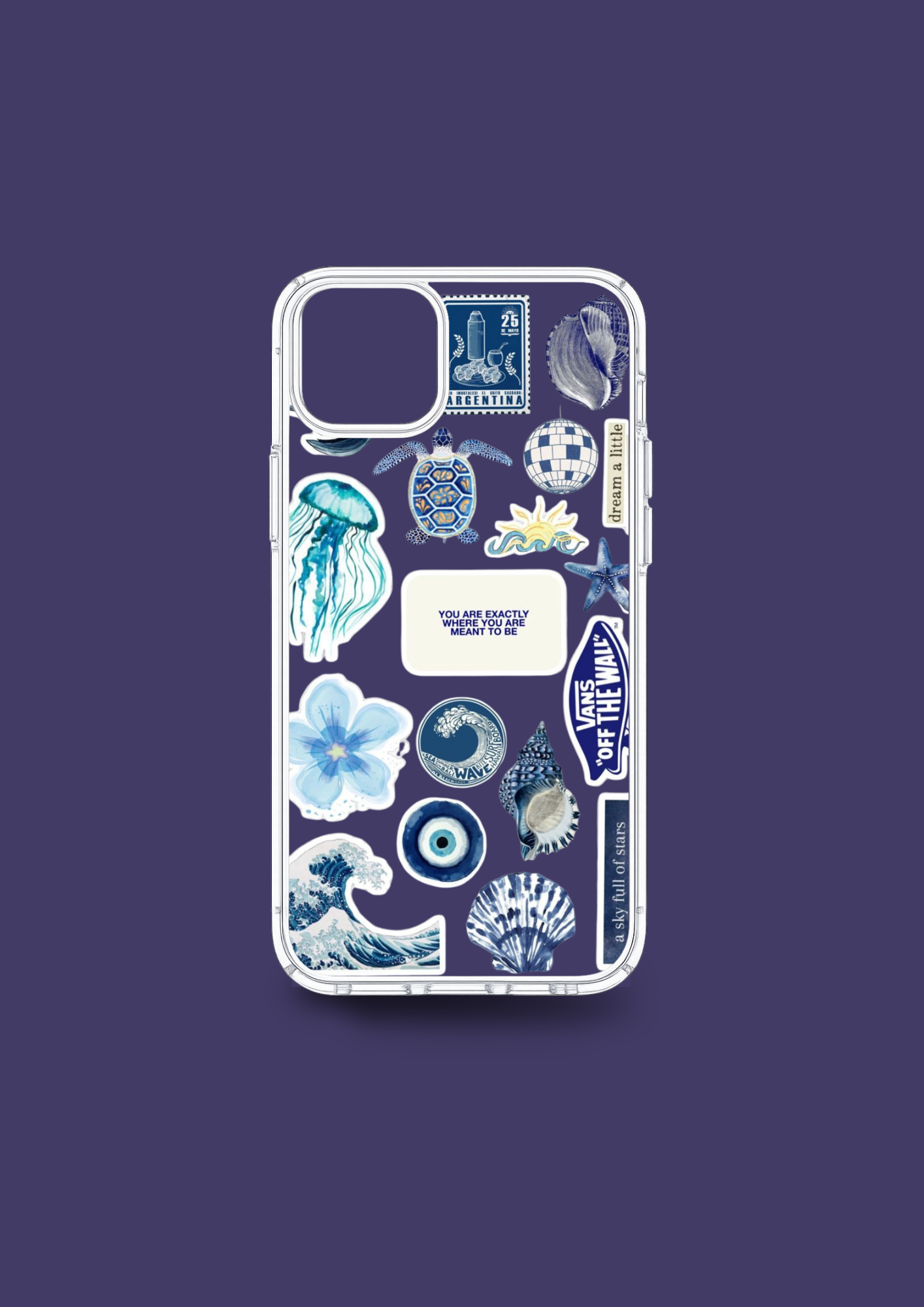 Ocean Diary – Summer Sticker Case 🌊🐚  | Insert Only Design