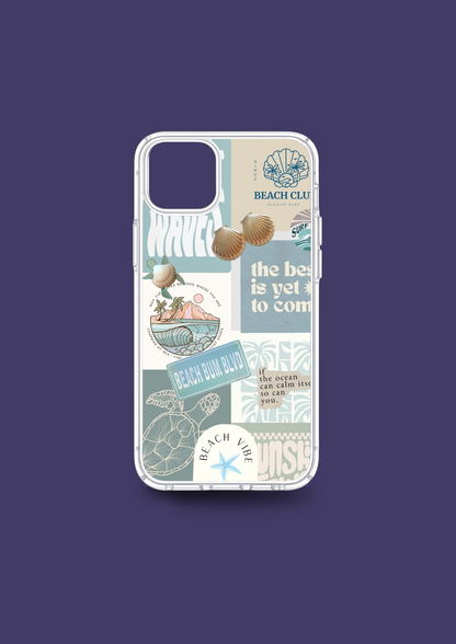 Coastal Notes – Summer Aesthetic Case 🌊🐚 - Insert Only Design