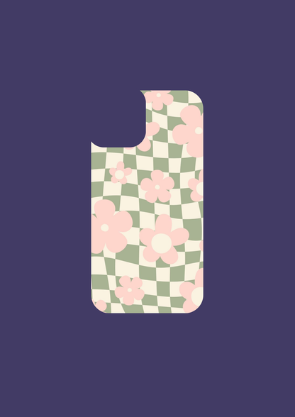 Retro Bloom Check - Insert Only Design