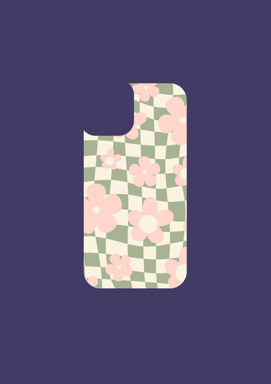 Retro Bloom Check - Insert Only Design
