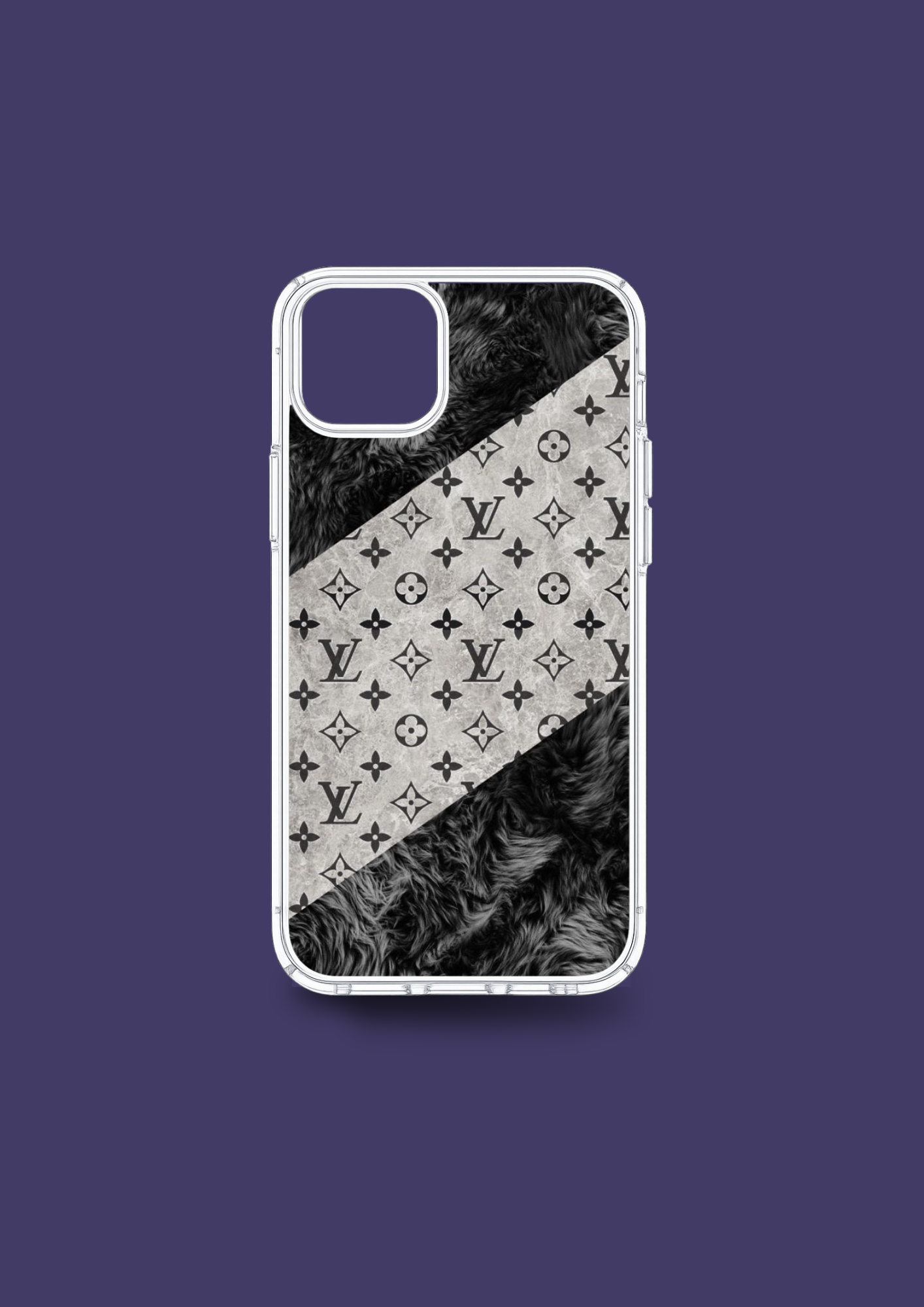 Noir Monogram Luxe – Quiet Luxury Case - Insert Only Design