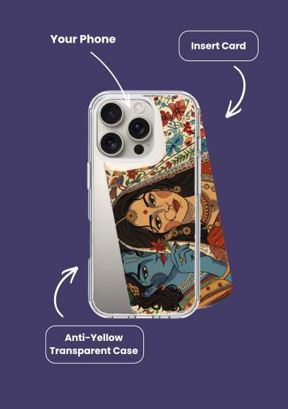 Shree Radha Krishna Portrait 🦚 - Insert Design Only