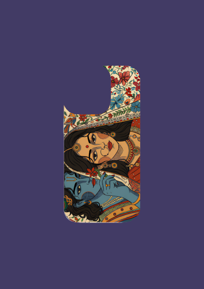 Shree Radha Krishna Portrait 🦚 - Insert Design Only